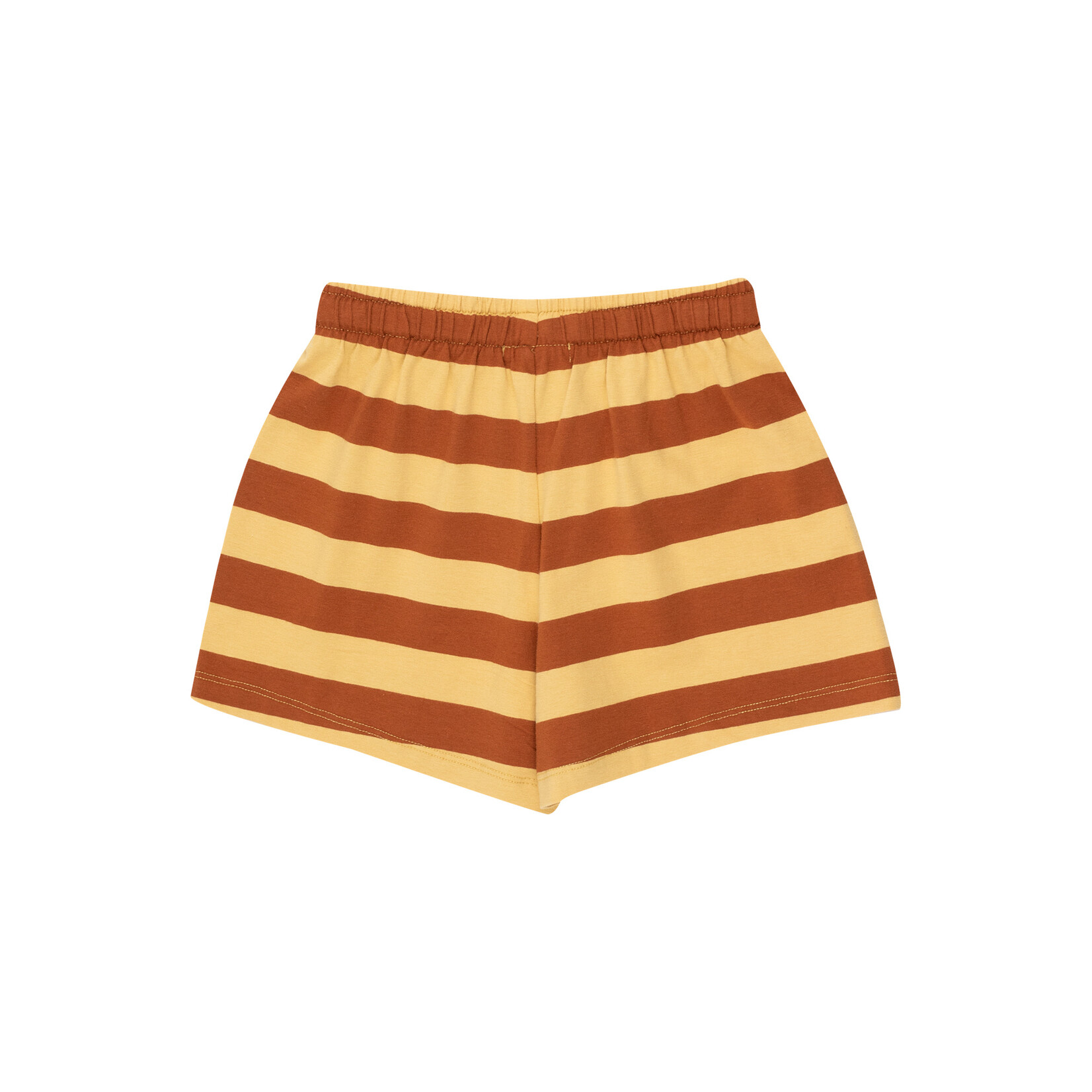 Tiny Cottons Stripes Short - Pale Ochre/ Dark Brown