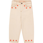 Tiny Cottons Stars Baggy Pants - Light Cream