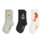 Mini Rodini Dolphin 3-pack socks