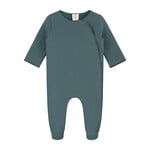 Gray Label Newborn Suit with Snaps GOTS - Bluegrey