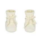 Gray Label Baby Ribbed Booties - Cream