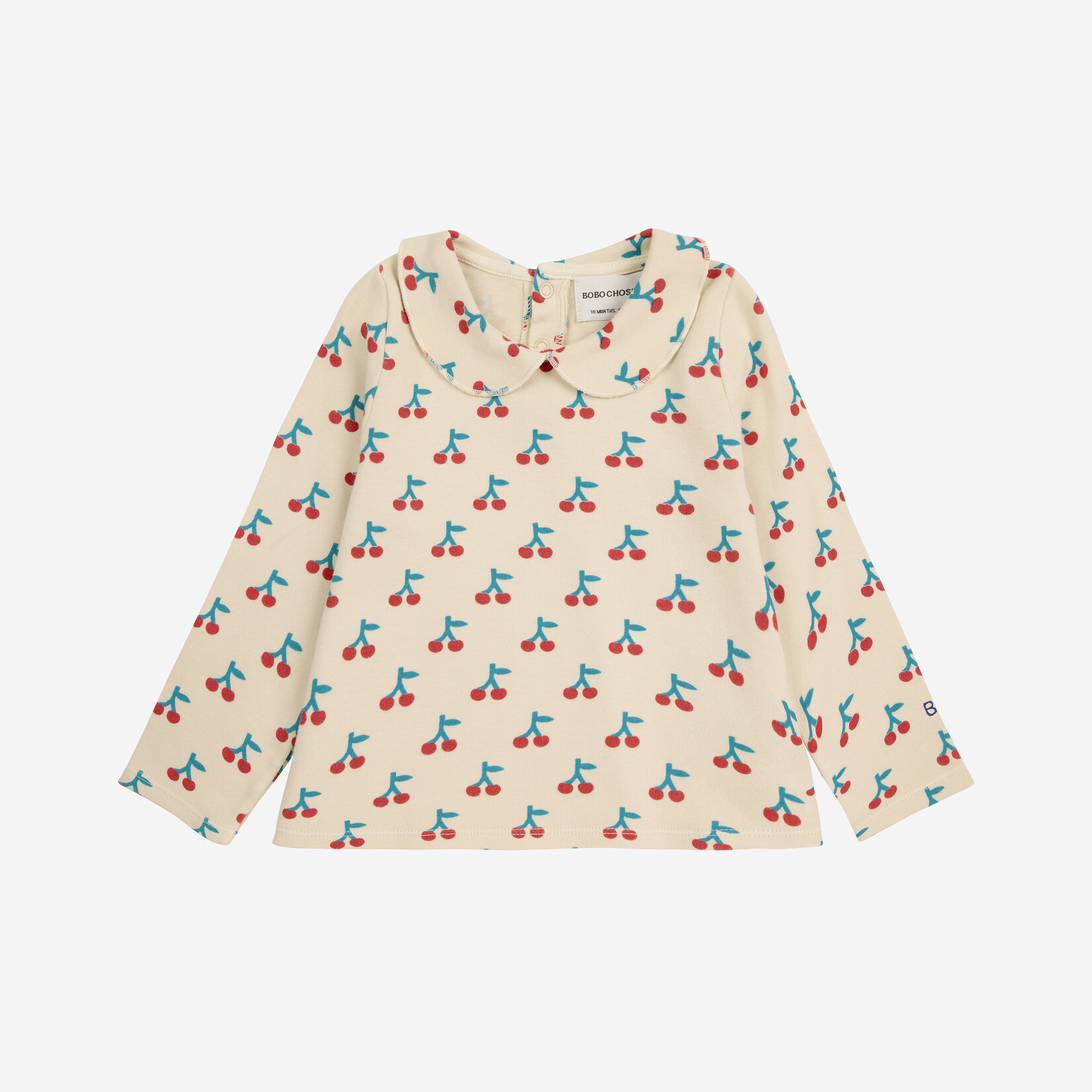 Bobo Choses Baby Cherry all over collar T-shirt