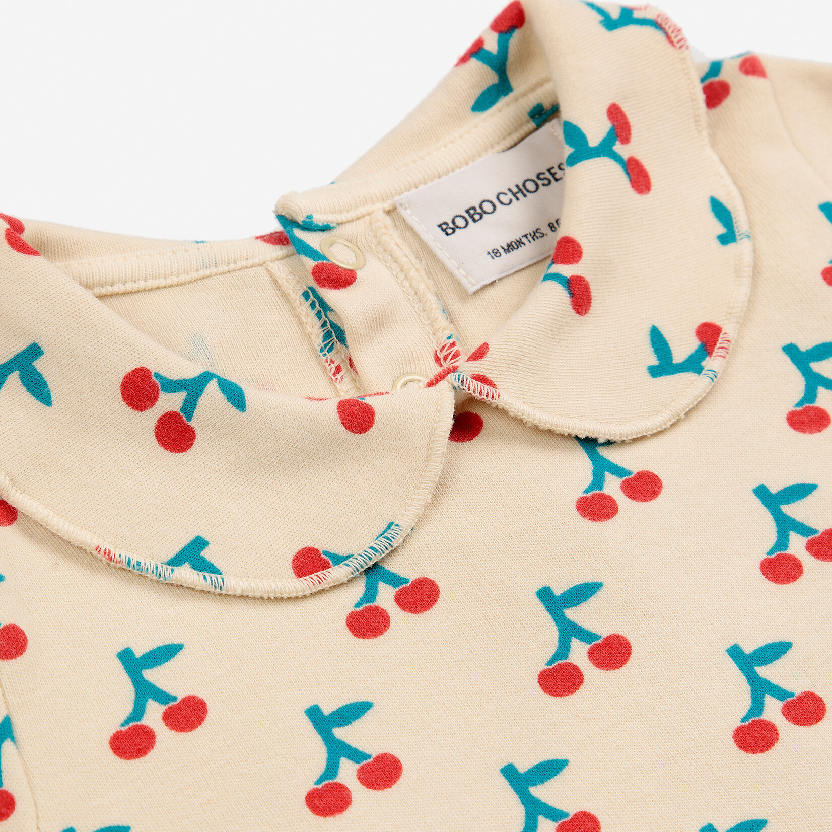 Bobo Choses Baby Cherry all over collar T-shirt