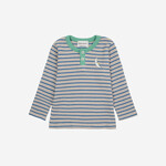 Bobo Choses Baby Stripes waffle buttoned T- shirt