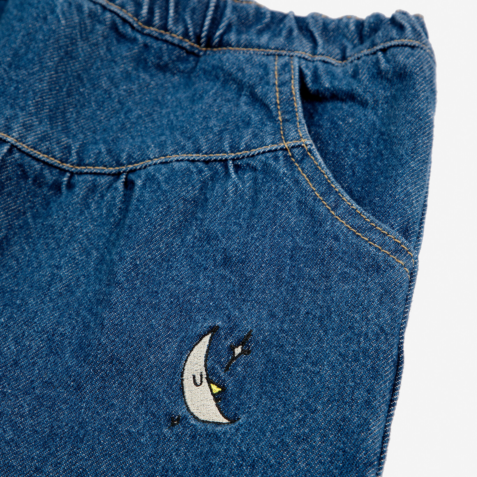 Bobo Choses Baby Beneath The Moon denim baggy pants