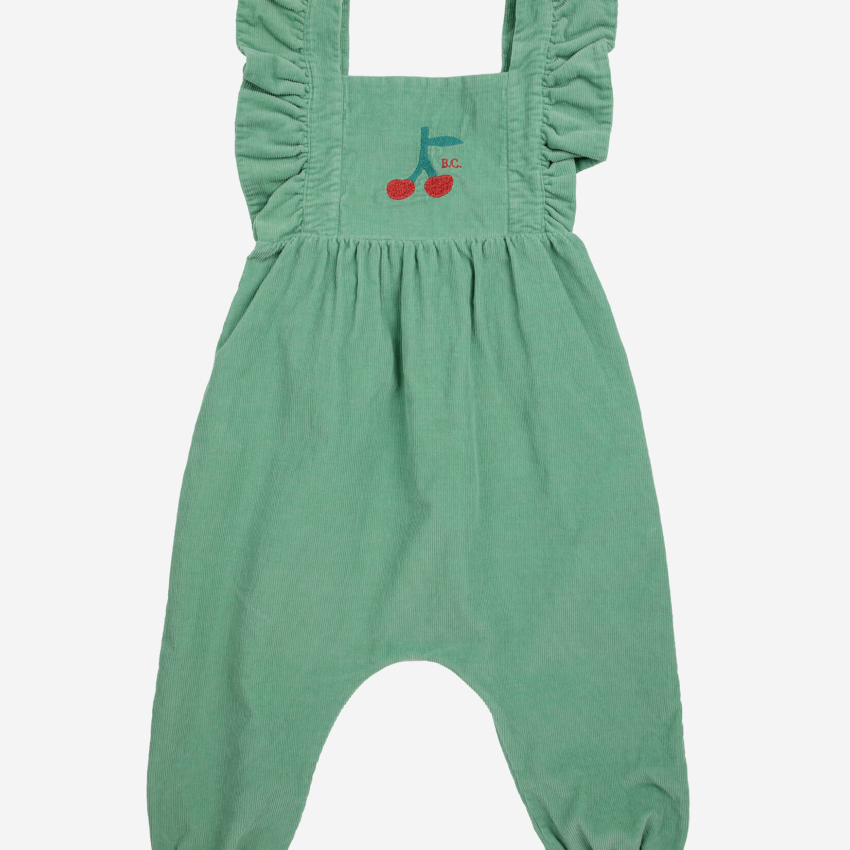 Bobo Choses Baby Cherry micro corduroy overall