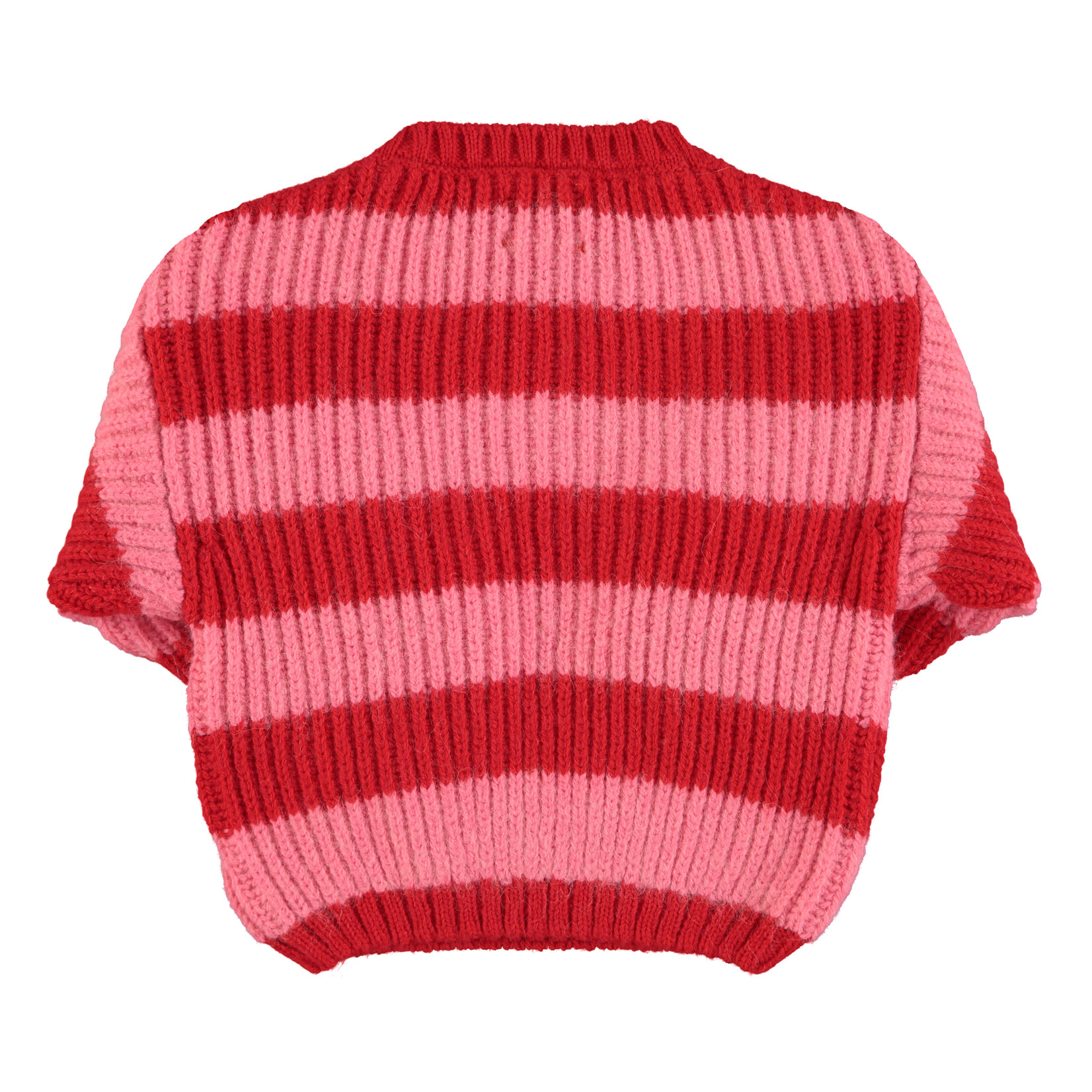 Piupiuchick Knitted sweater | Red & pink stripes