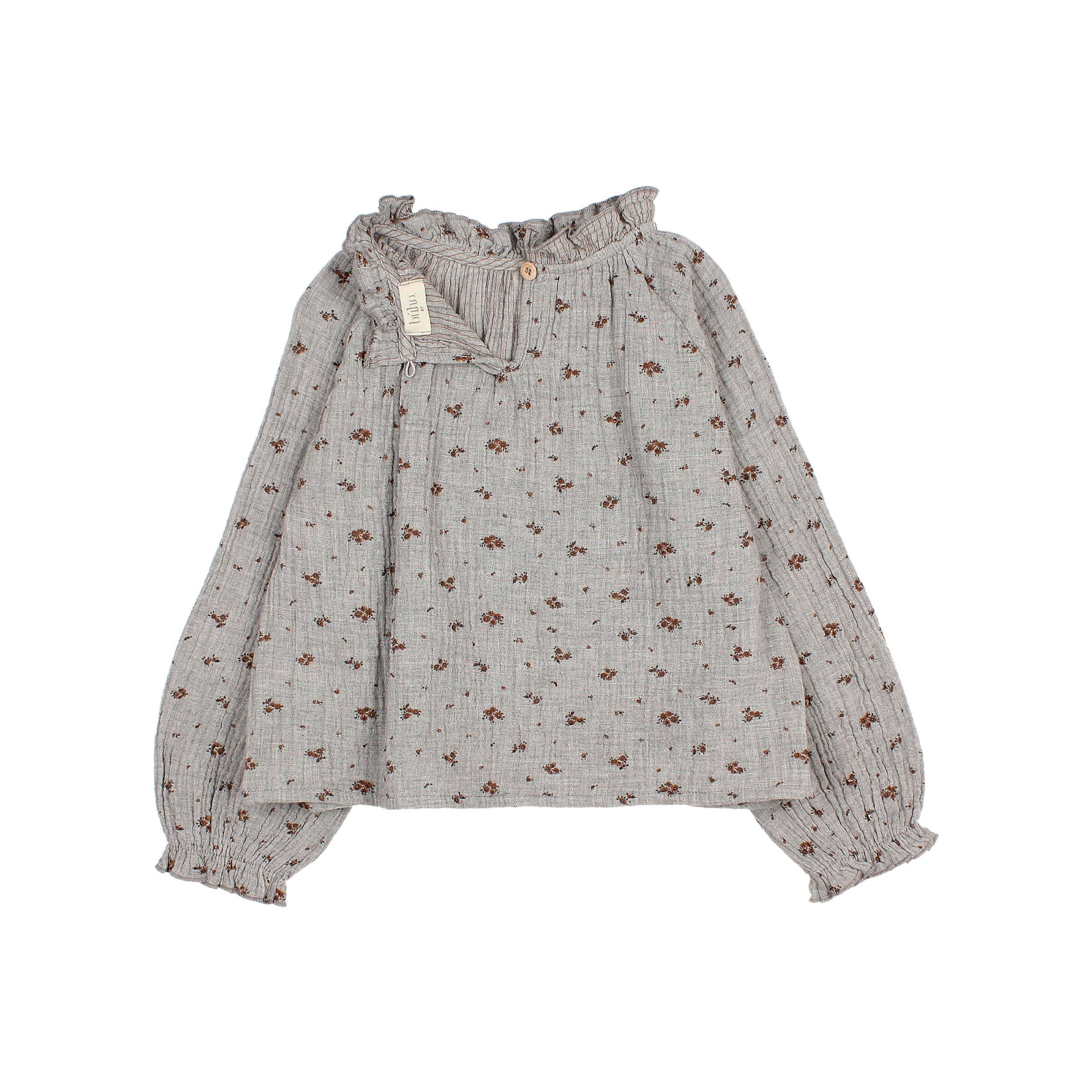 Búho Barcelona ROMANCE BLOUSE - GREY