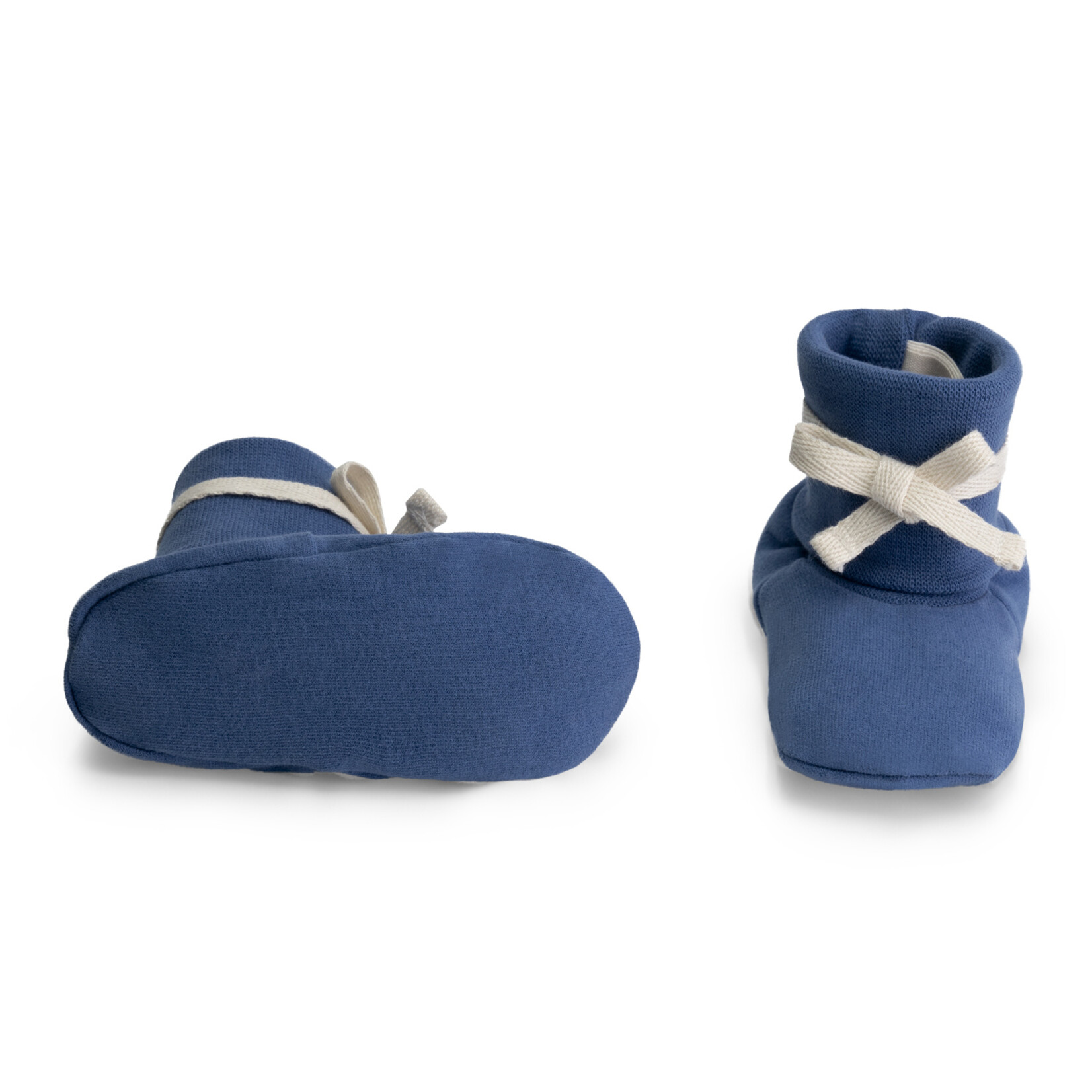 Gray Label Baby Ribbed Booties GOTS - Blue Moon