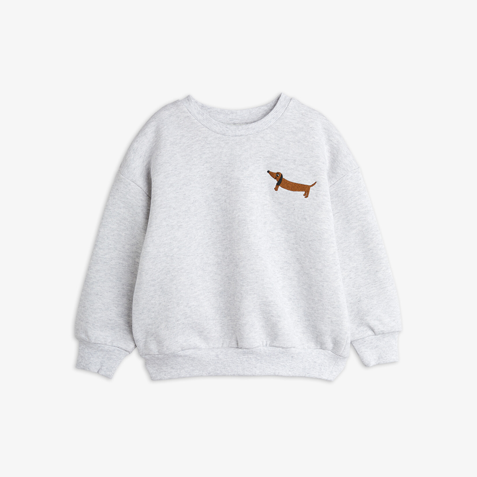 Mini Rodini Dog emb sweatshirt - Light grey