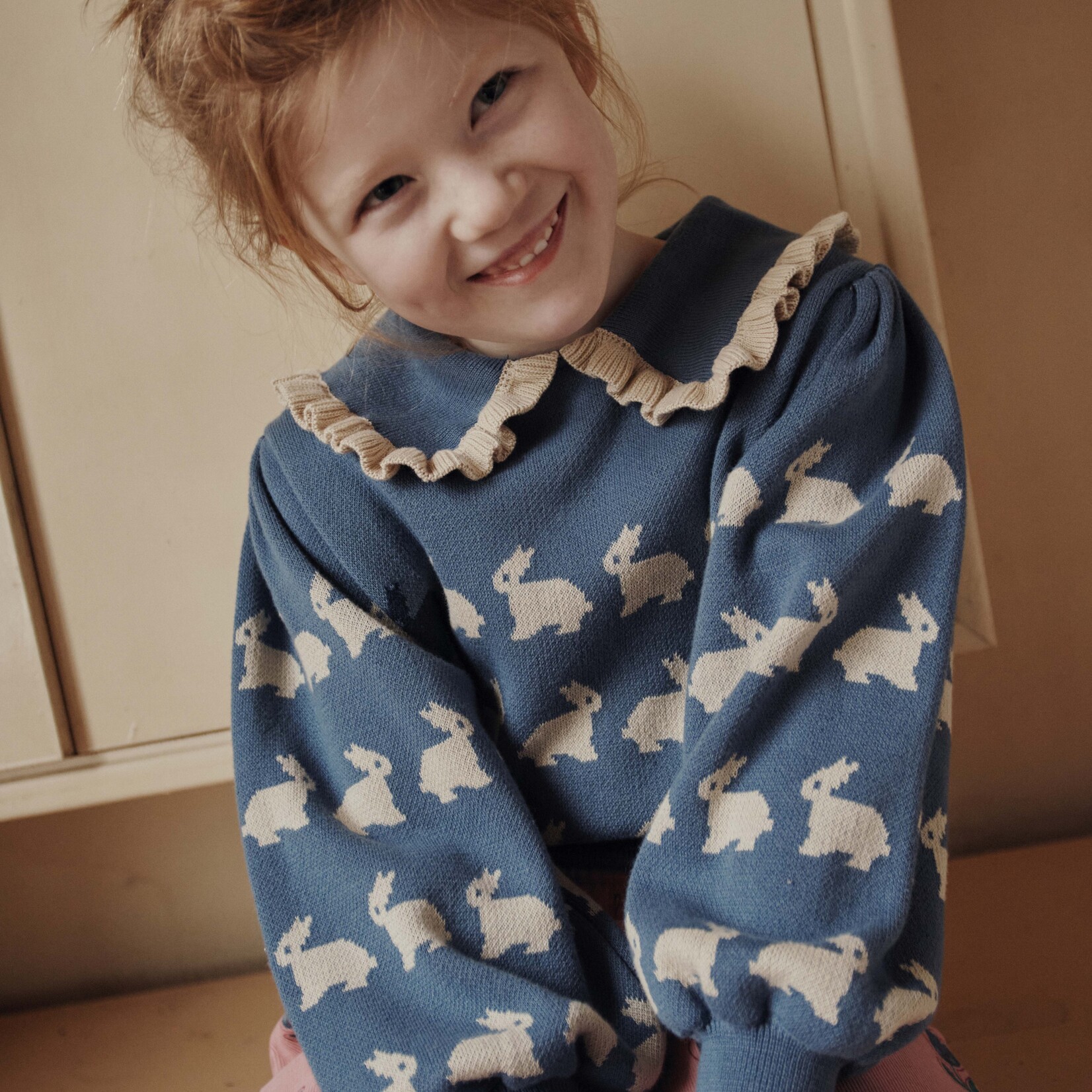 Emile et Ida PULLOVER LAPIN - Blue