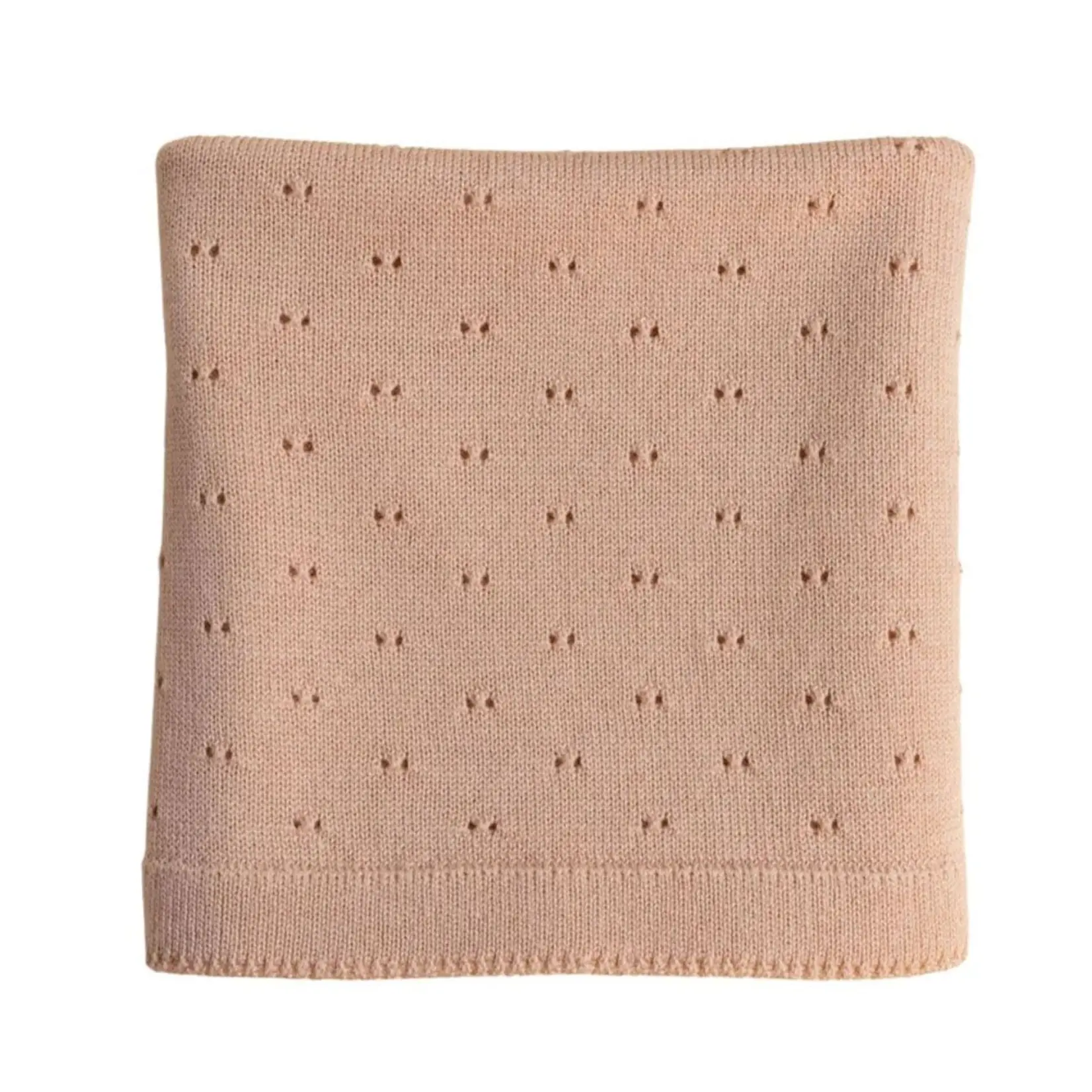 Hvid Blanket Bibi - Apricot