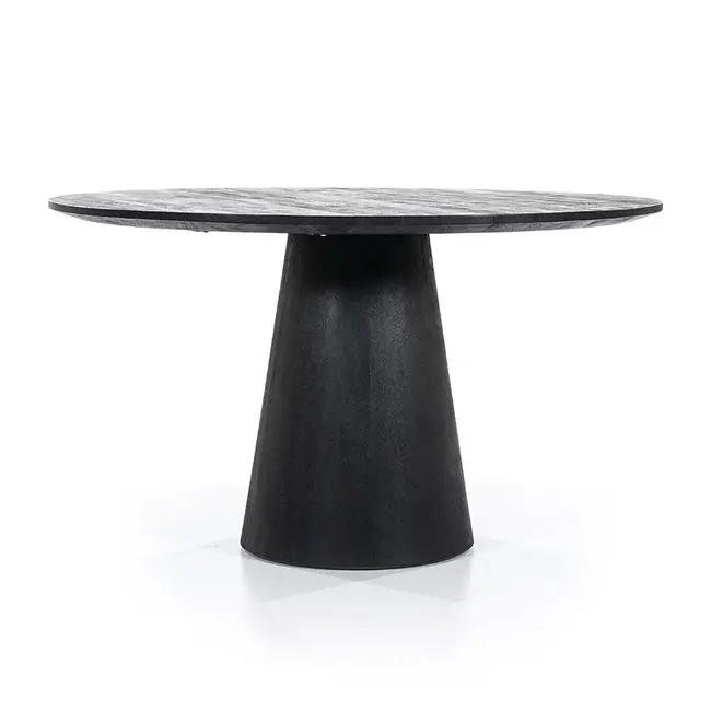 Eettafel Aron rond 130 - zwart