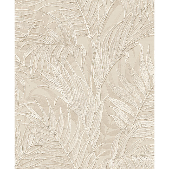 Grace - Tropical palm leaf  beige