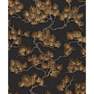 Wall Fabric - pine tree black