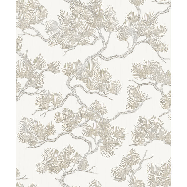 Wall Fabric - pine tree white