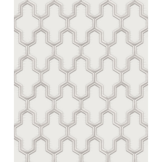 Wall Fabric - geometric silver