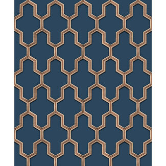 Wall Fabric - geometric blue