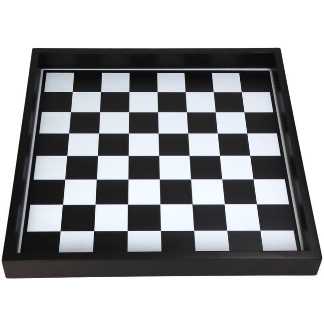 dienblad schaakbord 40x40 cm