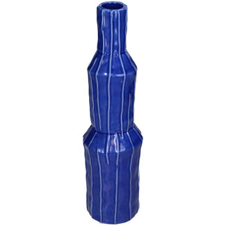 Fles vaas blauw