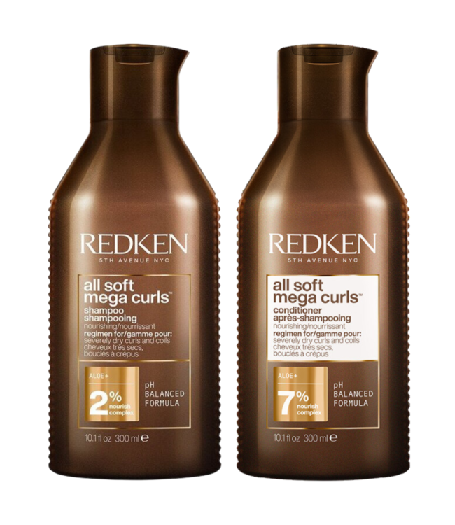 Redken CombiDeal - All Soft Mega Curls - Shampoo 300 ML &amp; Conditioner 300 ML - voor krullend- of pluizend haar