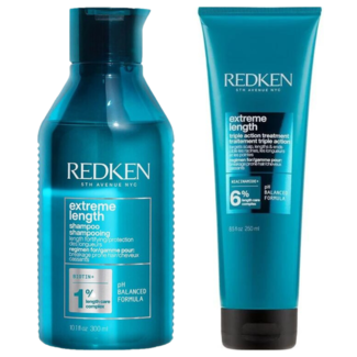 Redken Redken CombiDeal - Extreme Length - Shampooing 300 ml et Masque 250 ml pour cheveux abîmés ou indisciplinés