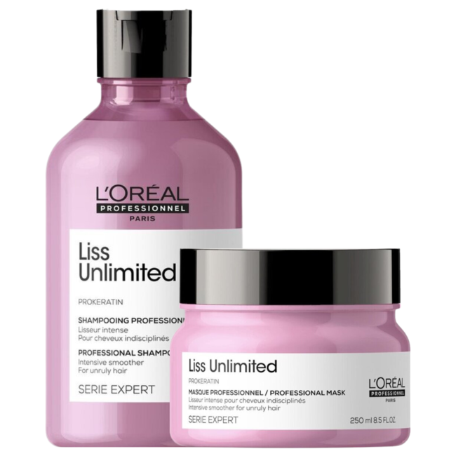 L'Oréal l Professionnel CombiDeal - Liss Unlimited - Shampoo 300 ML & Masker 250 ML | für beschädigtes oder überbehandeltes Haar