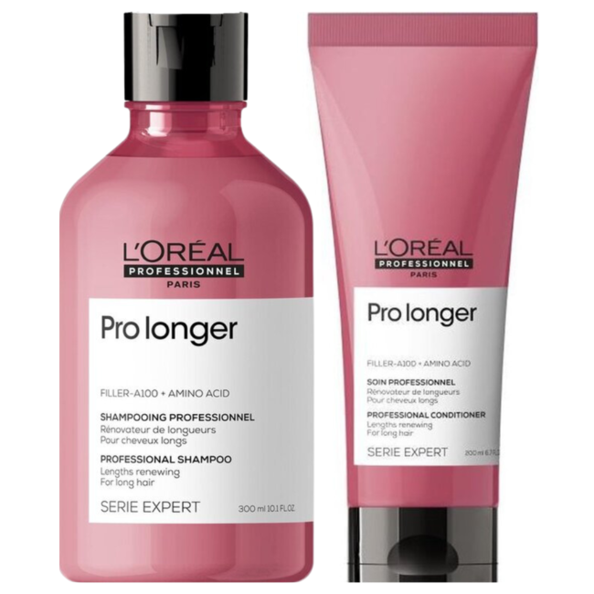 L'Oréal l Professionnel CombiDeal - Pro Longer - Shampoo 300 ML & Conditioner 200 ML | für schlaffes, kraftloses oder fettiges Haar