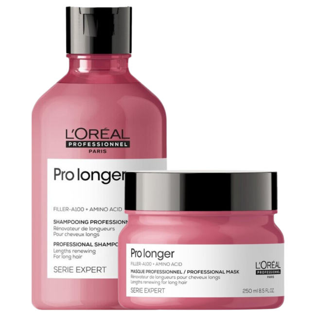 L’Oréal Professionnel CombiDeal - Pro Longer - Shampooing 300 ml et Masque 250 ml pour cheveux fins, sans volume ou gras