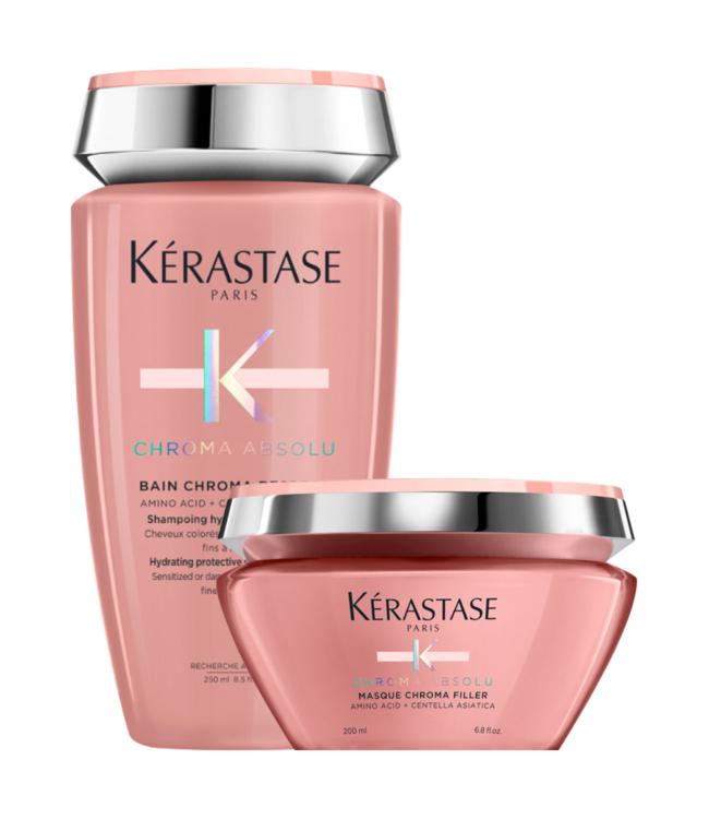 Kérastase CombiDeal - Chroma Absolu - Bain (Shampoo) Chroma Respect 250 ML & Masque Chroma Filler 200 ML - voor gekleurd haar