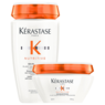 Kérastase CombiDeal - Nutritive - Bain Satin (Shampoo) 250 ML & Masque Intense 200 ML | pour cheveux secs ou abîmés par le soleil