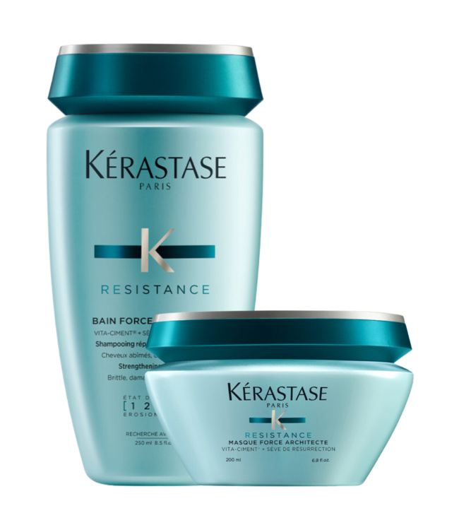 Kérastase CombiDeal - Résistance - Bain (Shampoo) Force Architecte 250 ML & Masque Force Architecte 200 ML - voor beschadigd- of onhandelbaar haar