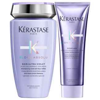 Kérastase Kérastase CombiDeal - Blond Absolu - Shampoo Ultra-Violet 250 ml & Cicaflash 250 ml