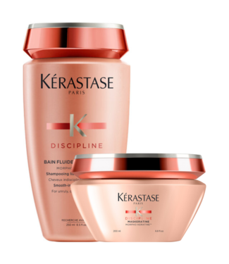 Kérastase Kérastase CombiDeal - Discipline - Bain (Shampoo) Fluidealiste Sulfaatvrij 250 ML & Maskeratine 200 ML - voor beschadigd- of onhandelbaar haar