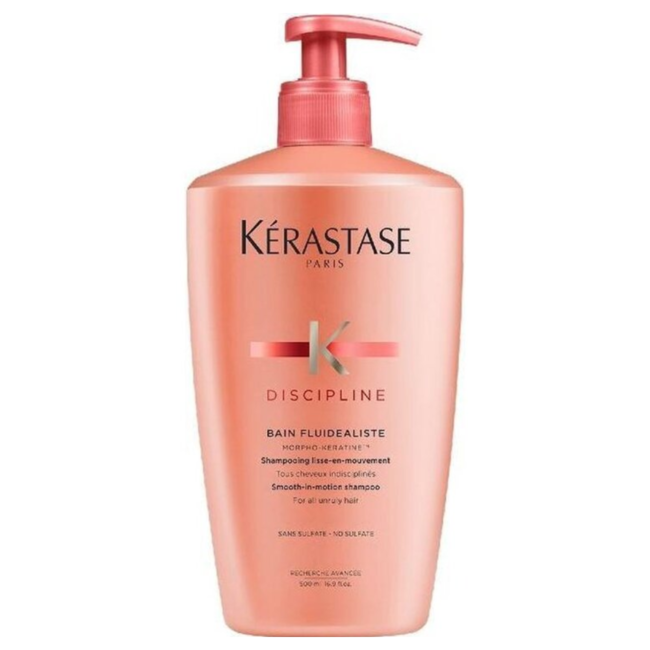 Kérastase - Discipline - Bain Fluidealiste Sans Sulfate | Shampooing pour cheveux abîmés ou indisciplinés - 500 ml