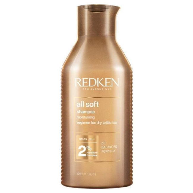 Redken - All Soft | Shampoo voor droog- of door zon beschadigd haar - 500 ml.