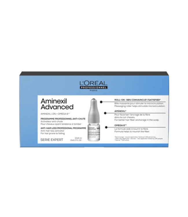L’Oréal Professionnel - Aminexil Advanced - Anti-haaruitval activatie programma - Haarkuur voor dunner wordend haar - 10 x 6 ml