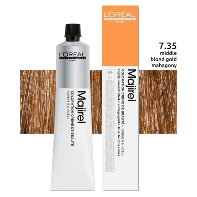 L'Oréal Professionnel - Maji Absolu + Majirouge - 7.35 | Coloration capillaire permanente pour tous les types de cheveux - 50 ml