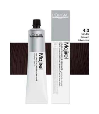 L'Oréal Professionnel L'Oréal Professionnel - Maji Absolu + Majirouge - 4.0 - Coloration capillaire permanente pour tous les types de cheveux - 50 ml