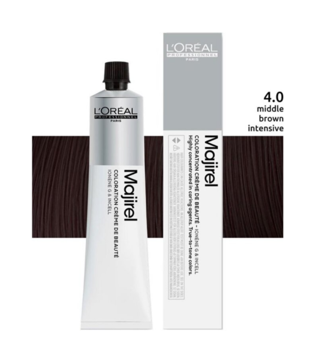 L’Oréal Professionnel - Maji Absolu + Majirouge - 4.0 - Permanente haarkleuring voor alle haartypes - 50 ml