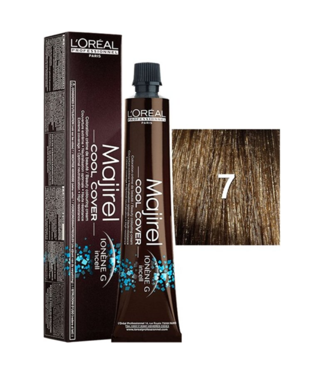 L’Oréal Professionnel - Majirel Cool Cover - 7 - Permanente haarkleuring voor alle haartypes - 50 ml