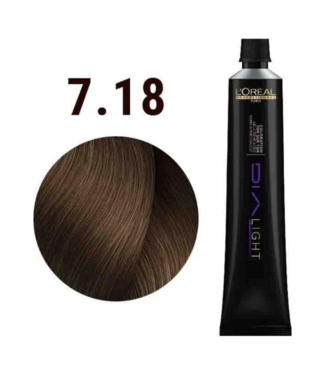 L'Oréal Professionnel L'Oréal Professionnel - Dia Light - 7.18 - Coloration capillaire semi-permanente pour tous les types de cheveux - 50 ml