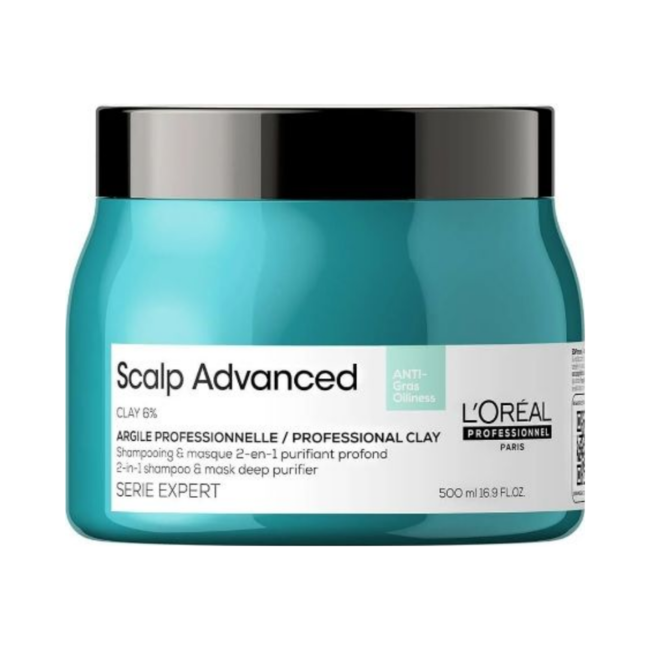 L’Oréal Professionnel - Scalp Advanced - Anti-Oiliness | Haarmasker voor slap, futloos of vet haar - 500 ml.