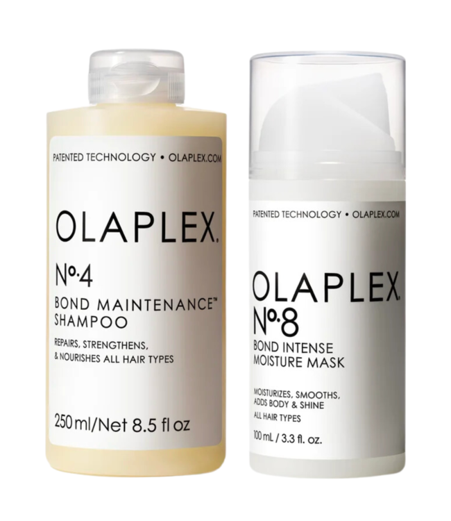 Olaplex CombiDeal - No.4 Bond Maintenance Shampoo 250 ml & No.8 Intense Bonding Mask 100 ml - voor alle haartypes