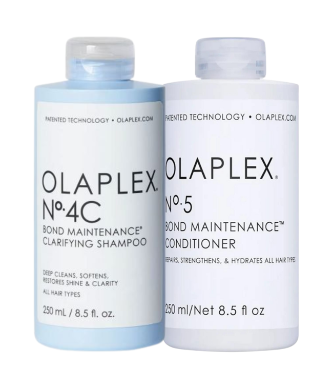 Olaplex CombiDeal - No.4C Bond Maintenance Clarifying Shampoo 250 ml & No.5 Bond Maintenance Conditioner 250 ml - voor alle haartypes