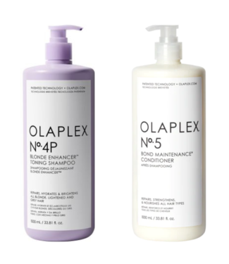Olaplex Olaplex CombiDeal - No.4P Blonde Enhancer Toning Shampoo 1000 ml & No.5 Bond Maintenance Conditioner 1000 ml - voor alle haartypes