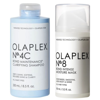 Olaplex Olaplex CombiDeal - No.4C Shampooing Clarifiant Bond Maintenance 250 ml et No.8 Masque Intense Bonding 100 ml - pour tous types de cheveux