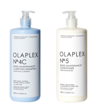 Olaplex Olaplex CombiDeal - No.4C Bond Maintenance Clarifying Shampoo 1000 ml & No.5 Bond Maintenance Conditioner 1000 ml - voor alle haartypes