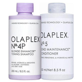 Olaplex Olaplex CombiDeal - No.4P Shampooing tonifiant Blonde Enhancer 250 ml et No.5 Après-shampooing Bond Maintenance 250 ml - pour tous types de cheveux