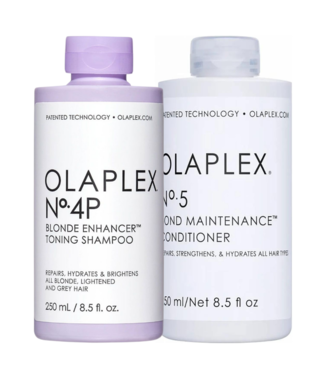 Olaplex Olaplex CombiDeal - No.4P Blonde Enhancer Toning Shampoo 250 ml & No.5 Bond Maintenance Conditioner 250 ml - voor alle haartypes